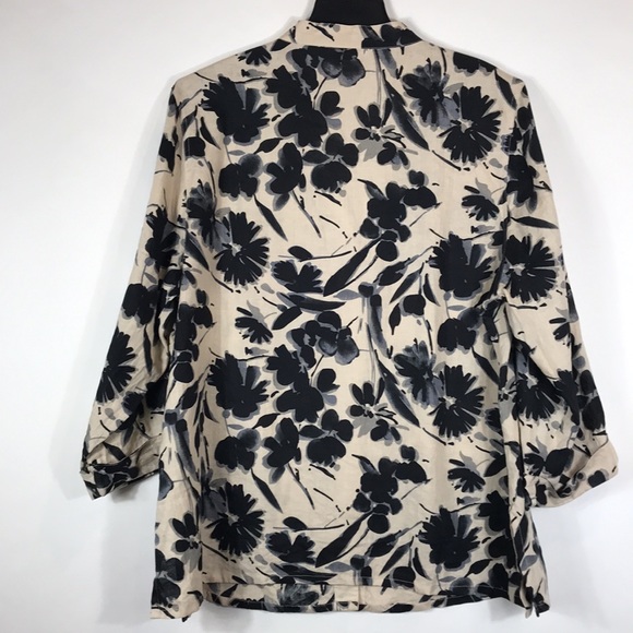 Alexandra Bartlett Blouse Linen Button down top Womens size 2X - Picture 2 of 9